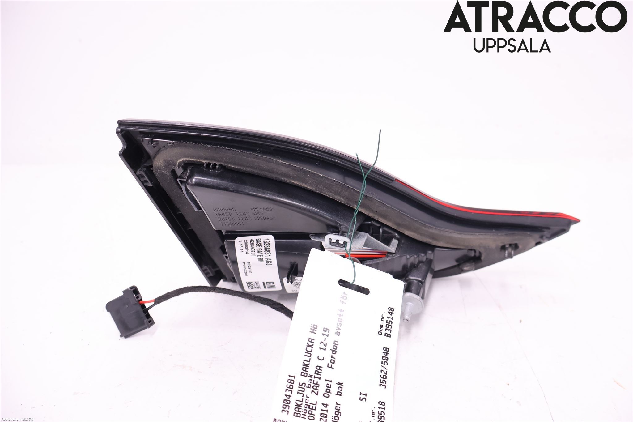 Opel ZAFIRA C 12-19 Baklykt Høyre  På Luke(Indre)