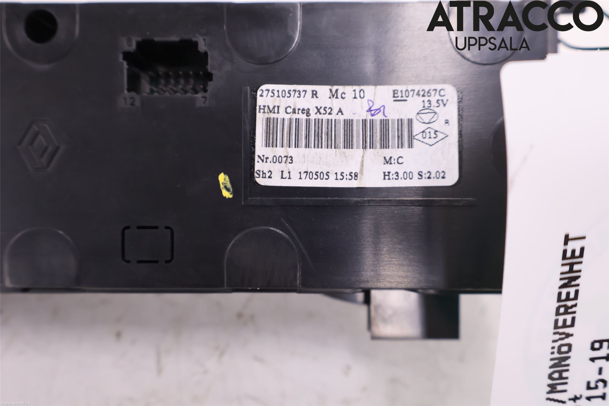 Opel VIVARO 15-19 Varme Ac Betjening-Display