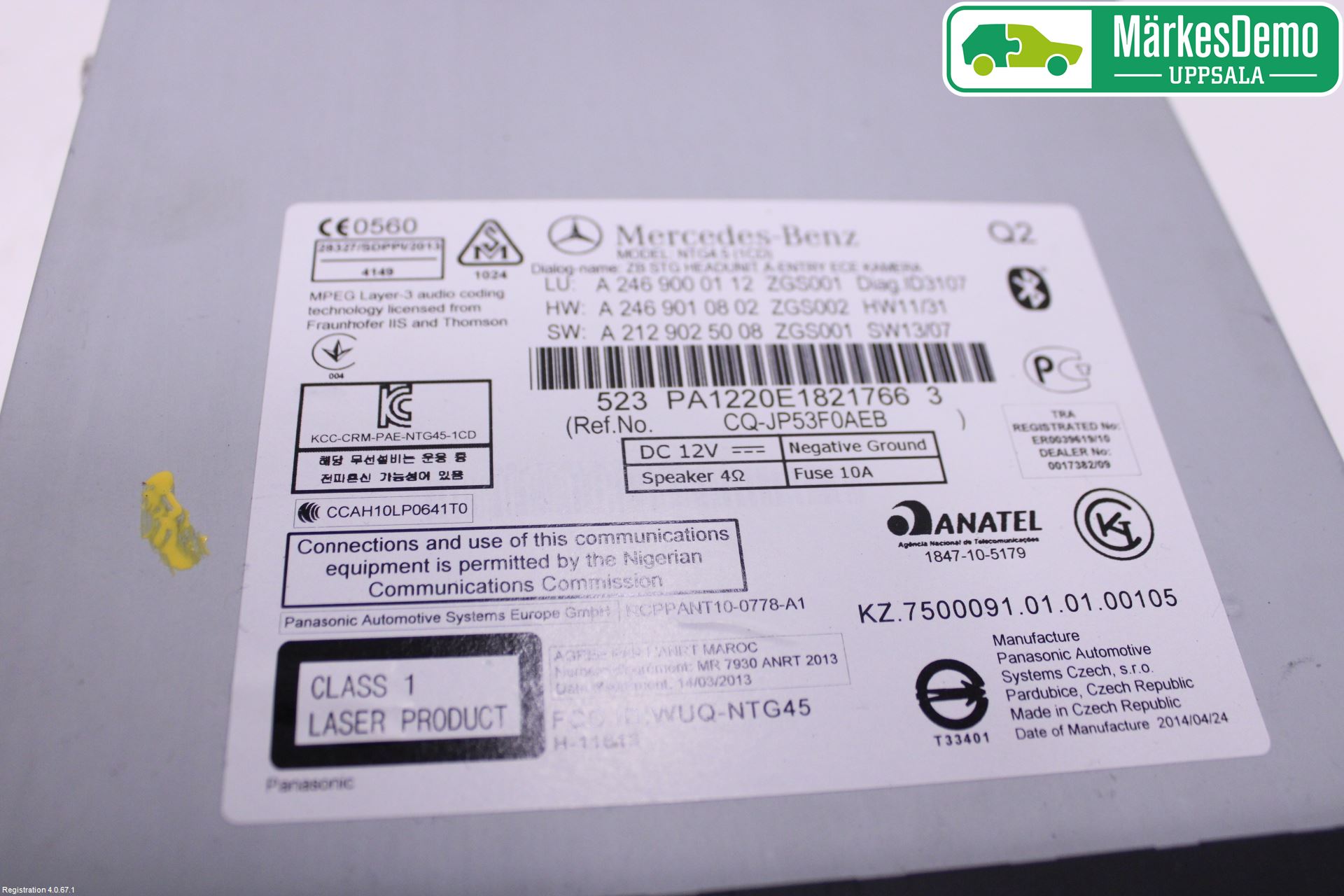 Mercedes-Benz MB GLA-KLASS (X156) 13-20 Stereo Radio Med Cd