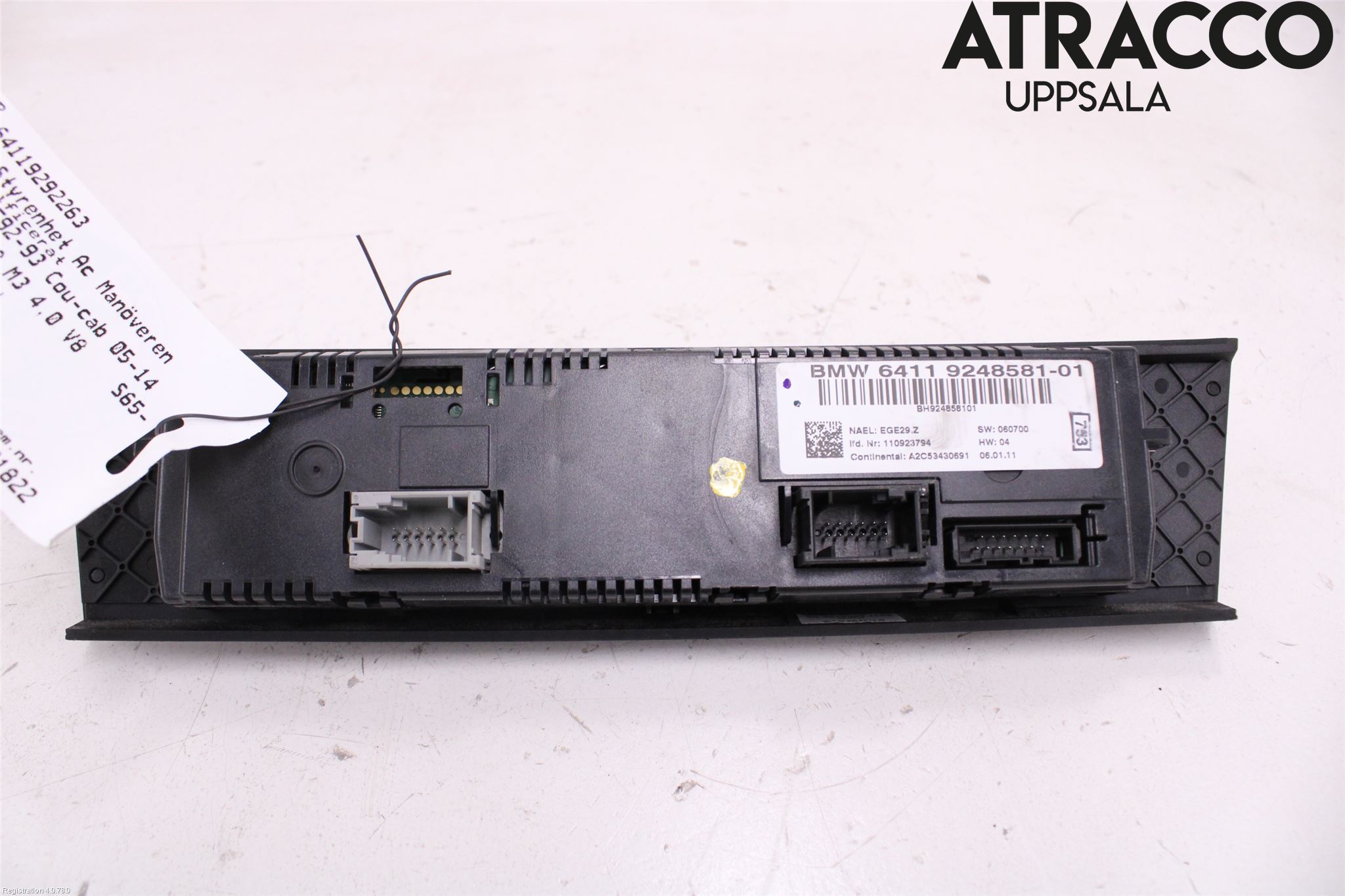 BMW 3 E92/93 Coupé/Cab 05-14 Varme Ac Betjening-Display