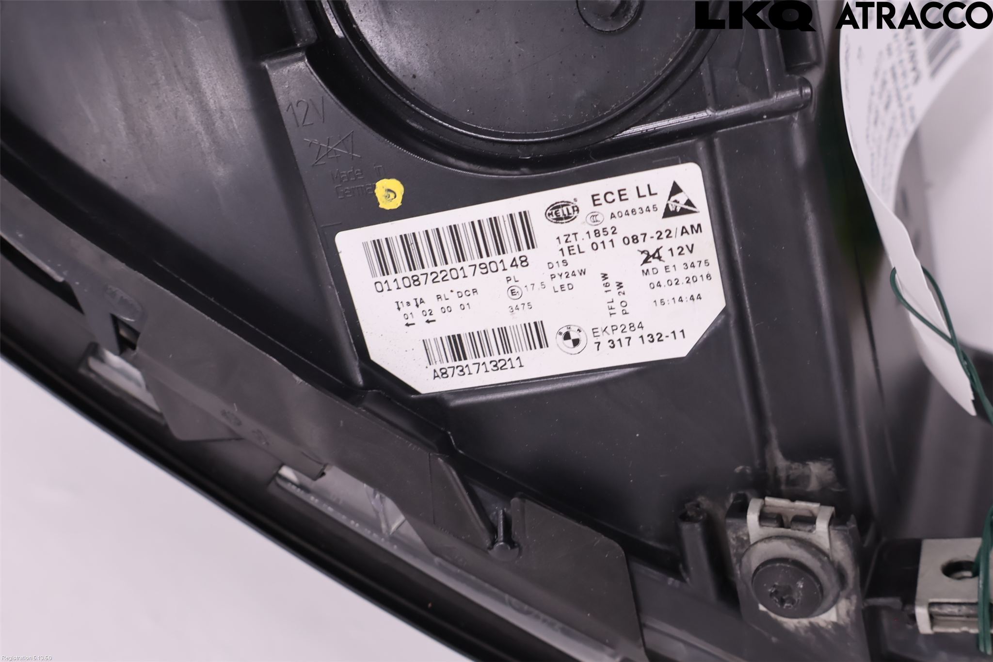 BMW 5 F10/F11/F18 09-17 Frontlykt Høyre