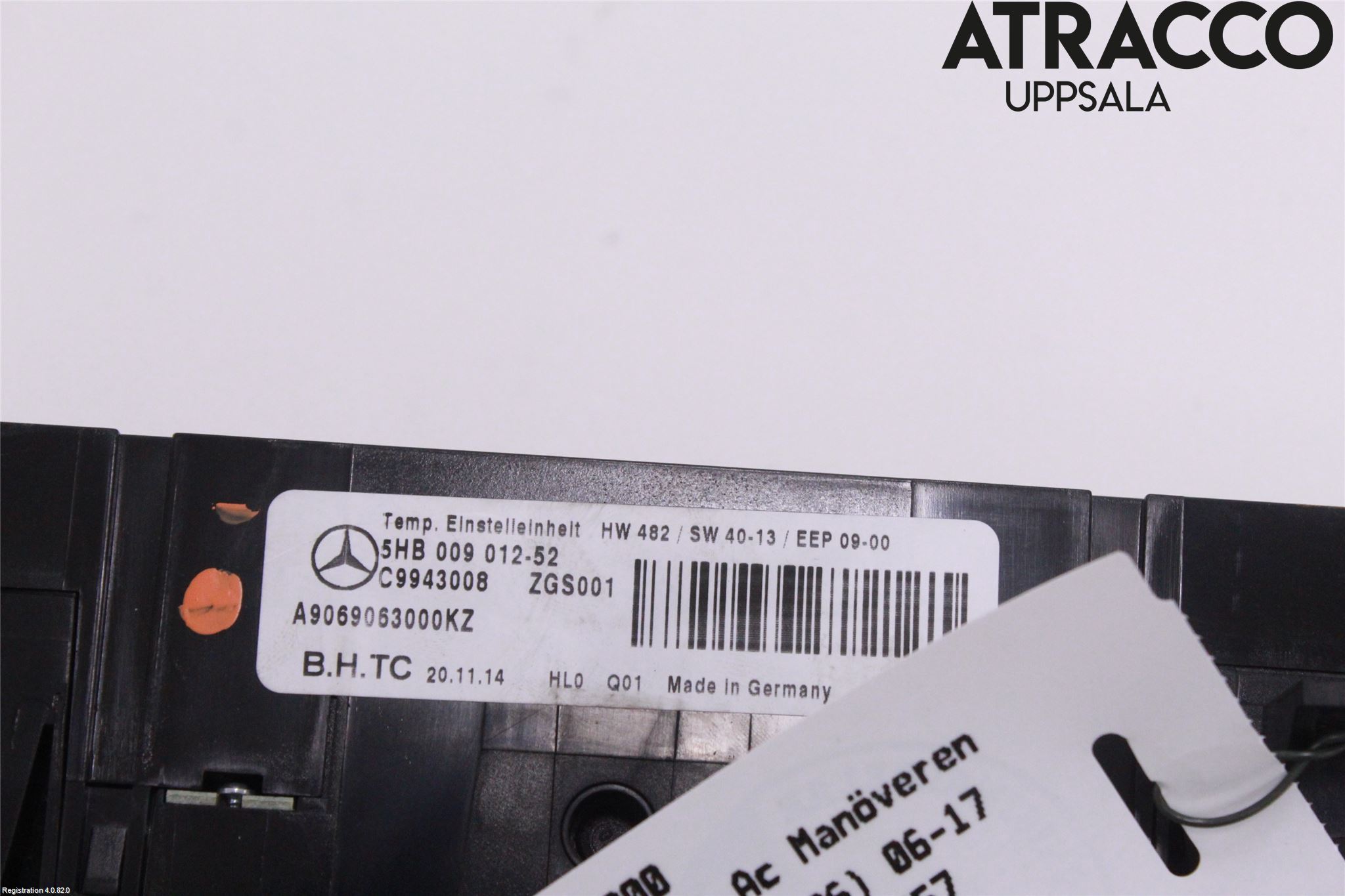 Mercedes-Benz MB SPRINTER (W906) 06-18 Varme Ac Betjening-Display