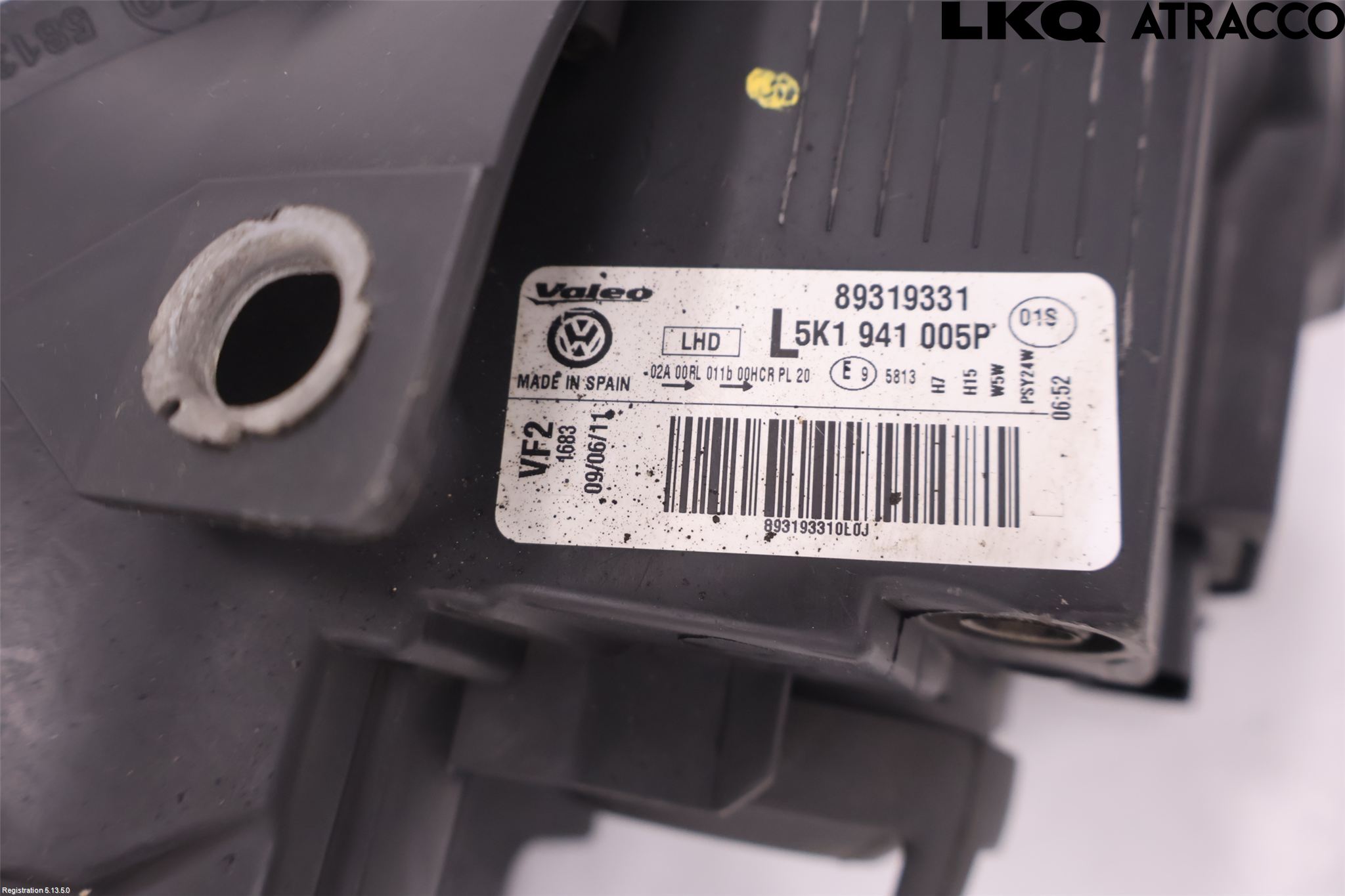 Volkswagen VW GOLF VI 09-13 Frontlykt Venstre