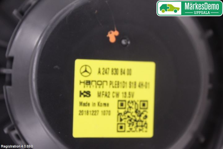 Mercedes-Benz MB A-KLASS (W177) 18- Varmeapparat Viftemotor