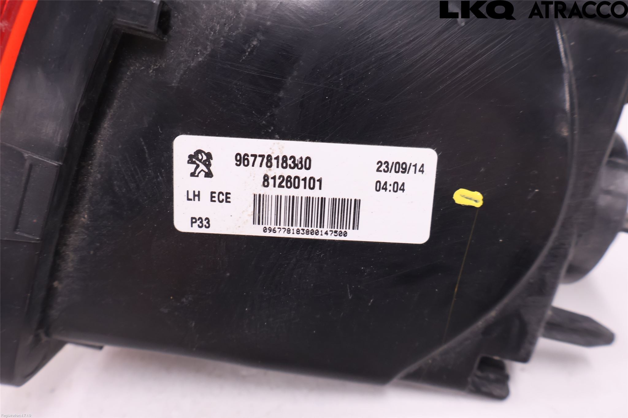 Peugeot 308 14-21 Baklykt Venstre  På Luke(Indre