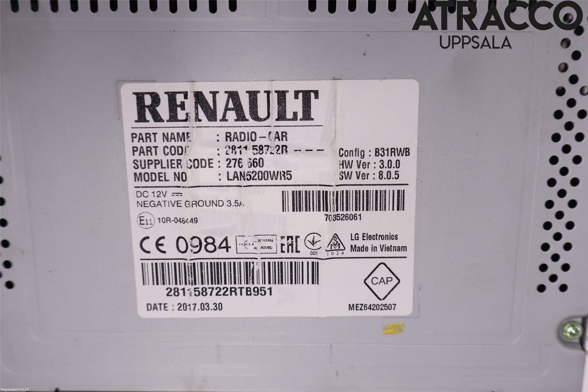 Opel VIVARO 15-19 Stereo Radio Med Cd