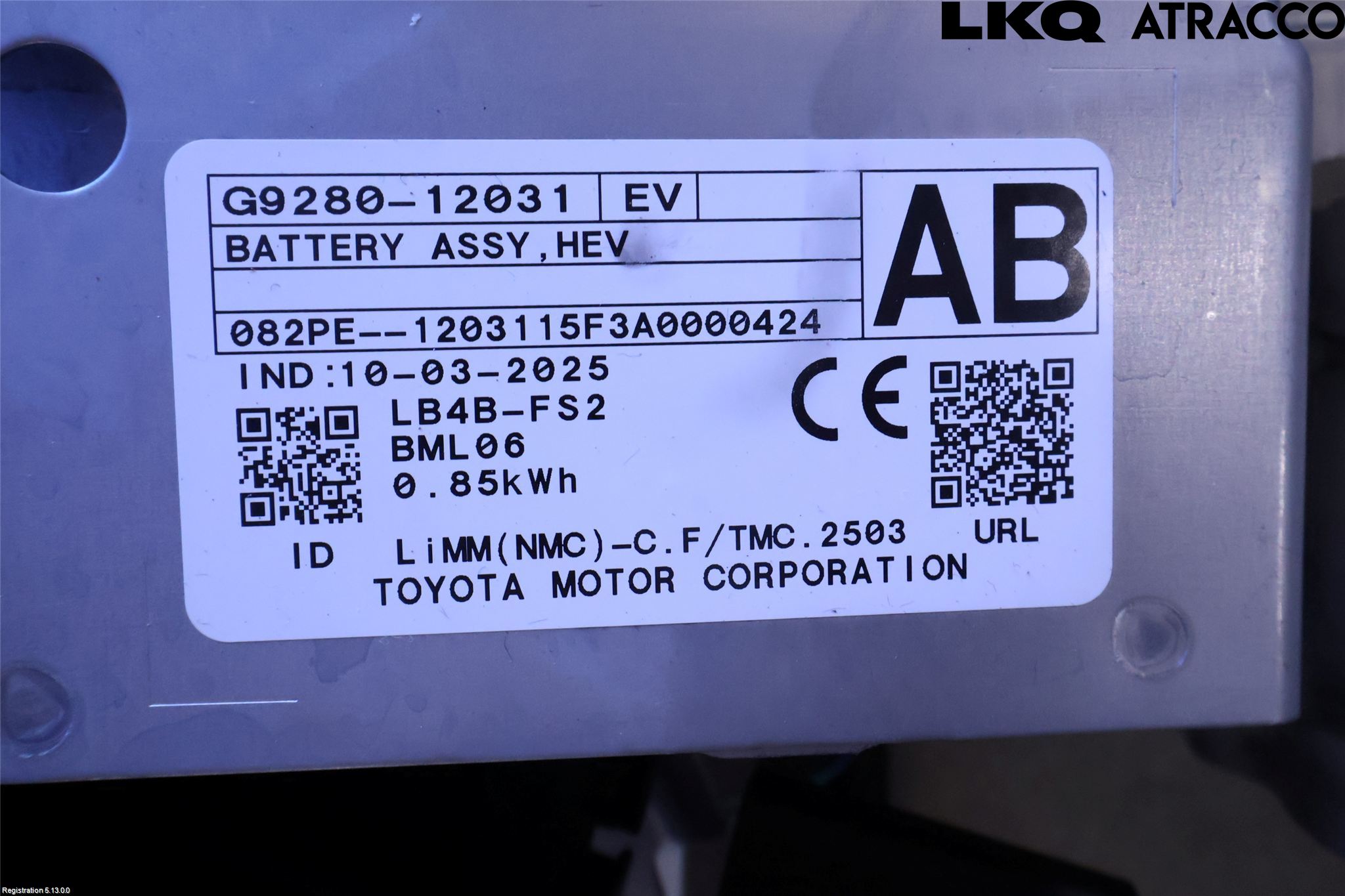 Toyota COROLLA CROSS XG10 22- Hybrid Batteri
