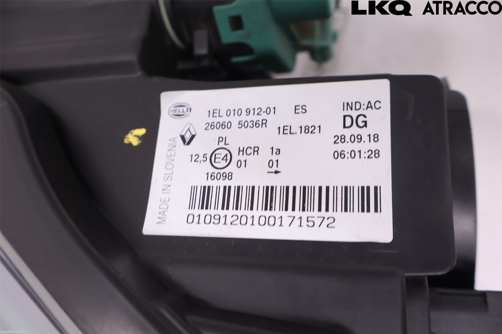 Renault ZOE/E-TECH 13- Frontlykt Venstre