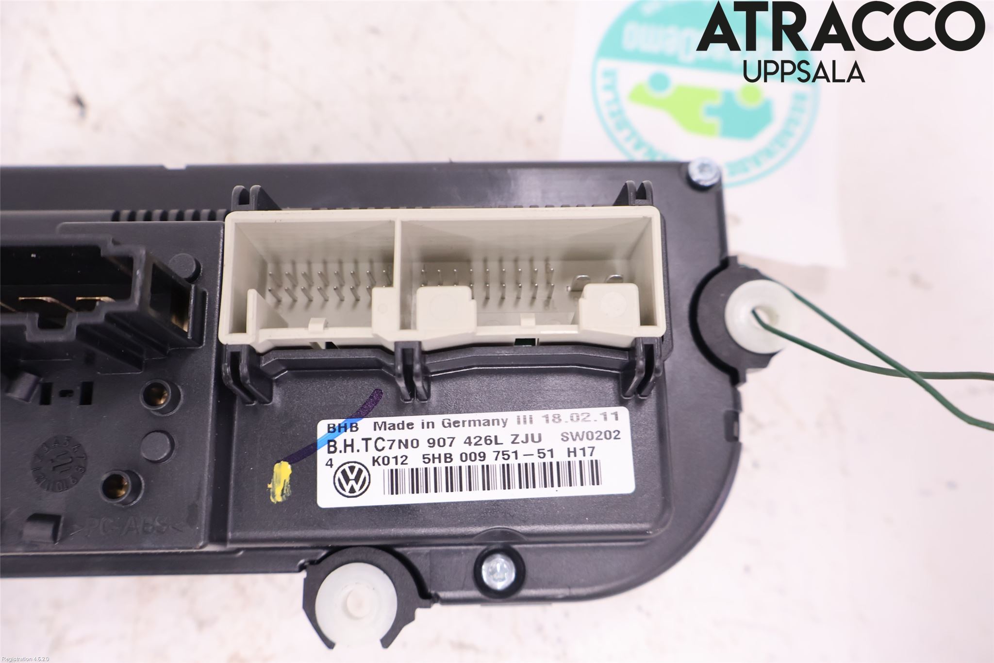 Volkswagen VW GOLF VI 09-13 Varme Ac Betjening-Display
