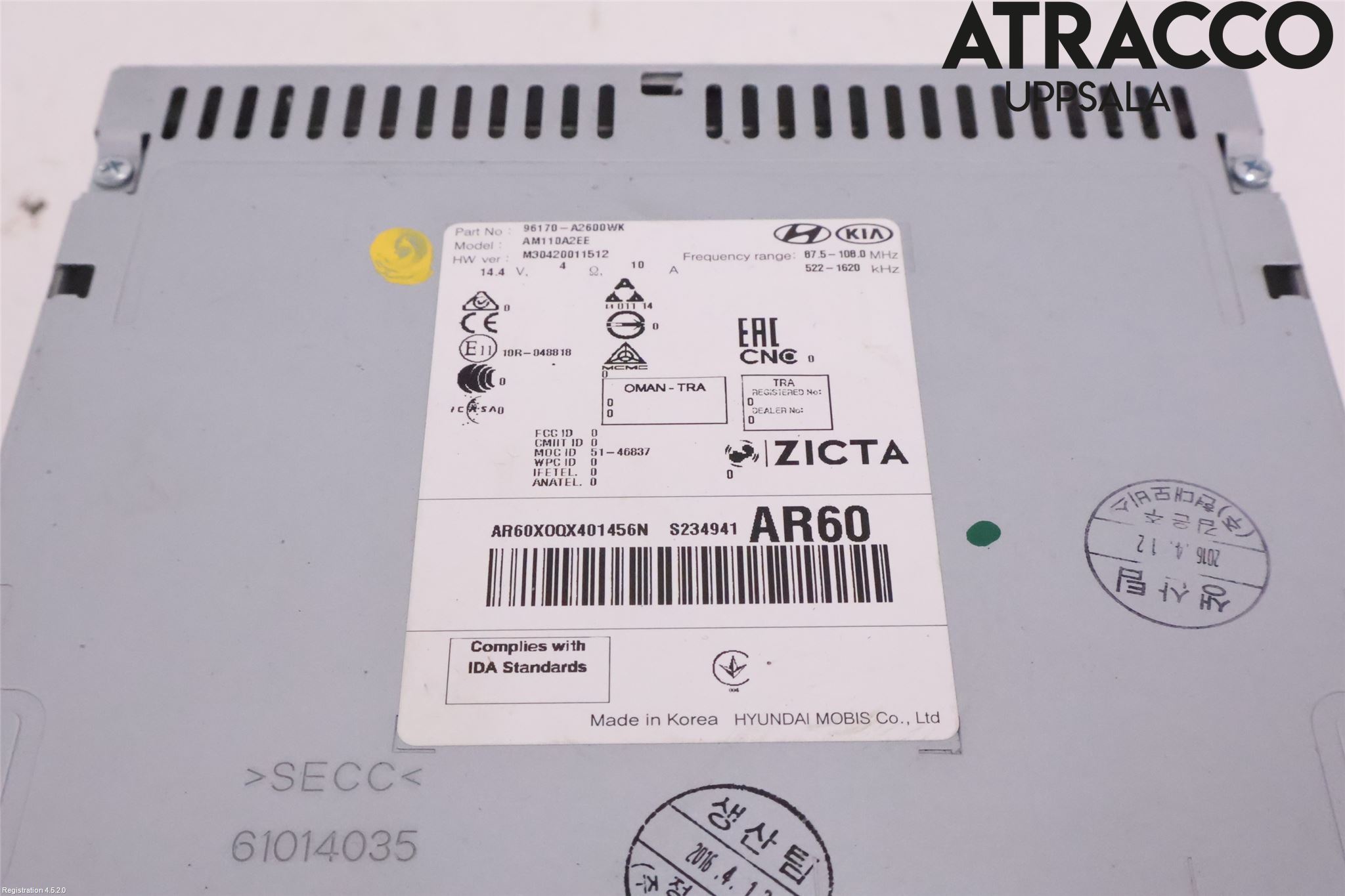 Kia CEED 12-18 Stereo Radio Med Cd