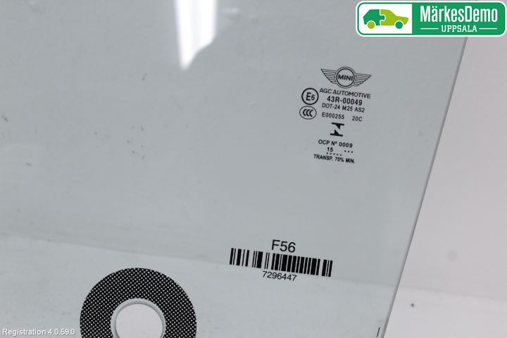 Mini ONE/COOPER 3DR F56 14-24 Dørrute Foran Venstre 2 Dørs