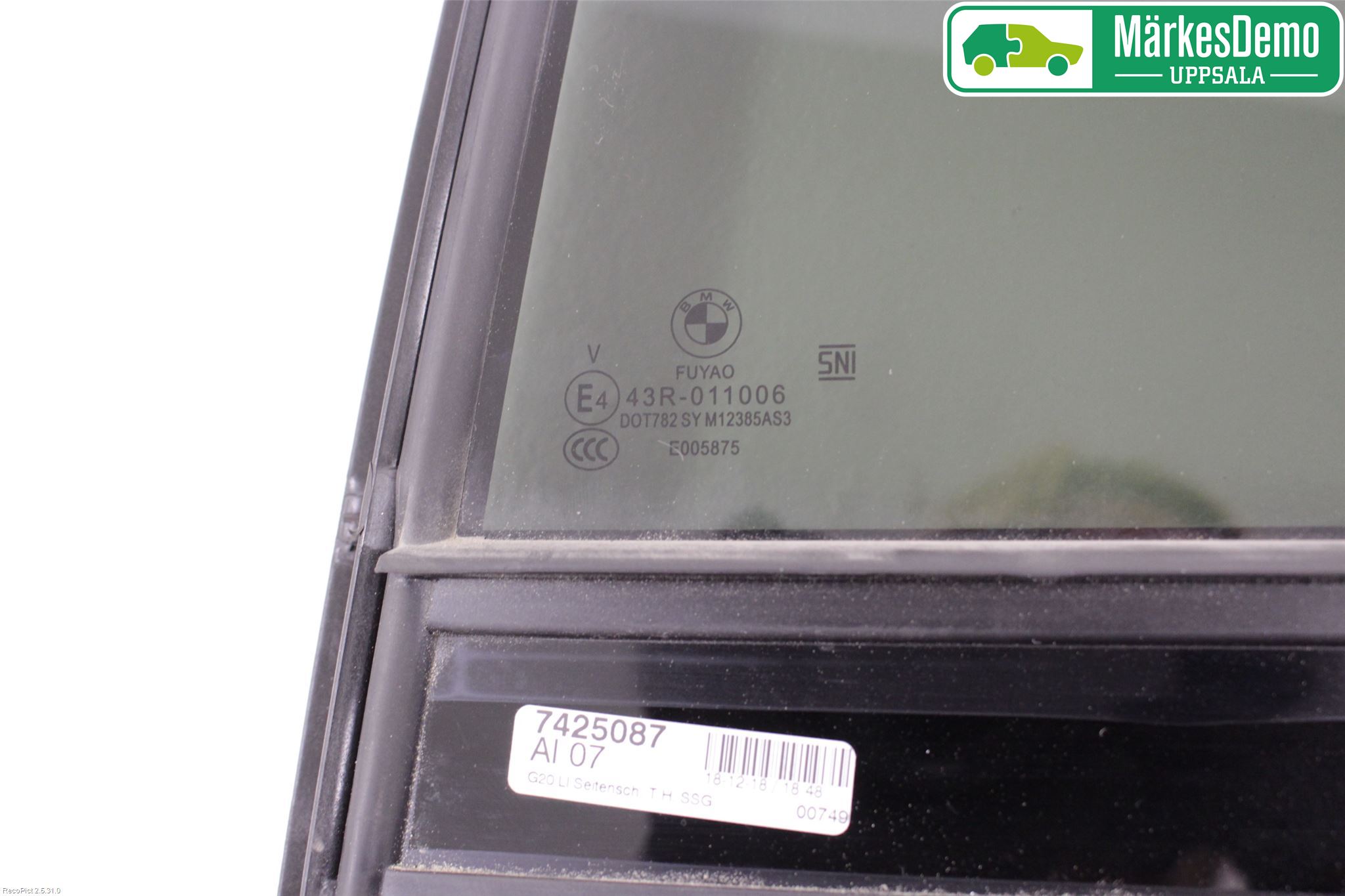 BMW 3 G20/G21/G80/G81 19- Dørrute Bak Vens Trekant 4D