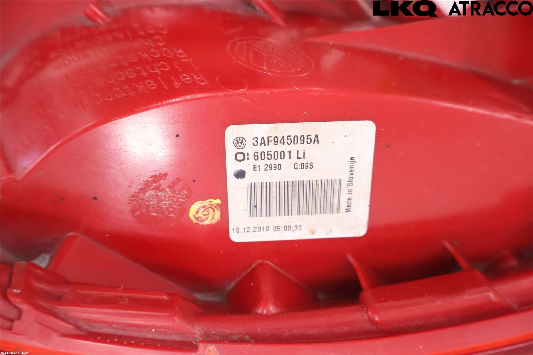 Volkswagen VW PASSAT 11-14 Baklykt Venstre