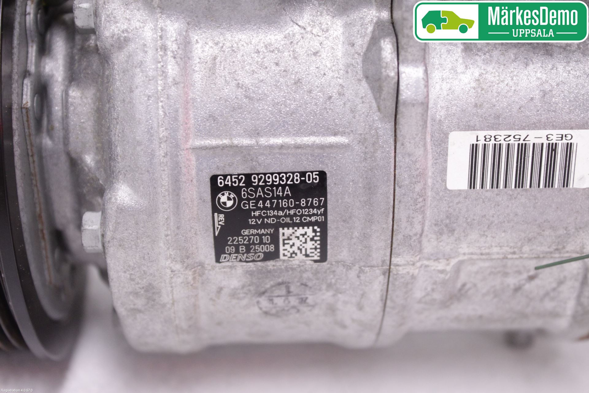 BMW 3 F30/F31/F80 12-19 Varme Ac Kompressor