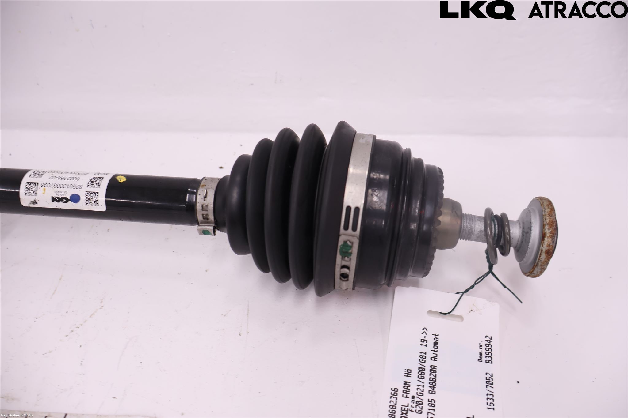 BMW 3 G20/G21/G80/G81 19- Drivaksel Foran Kompl Høyre
