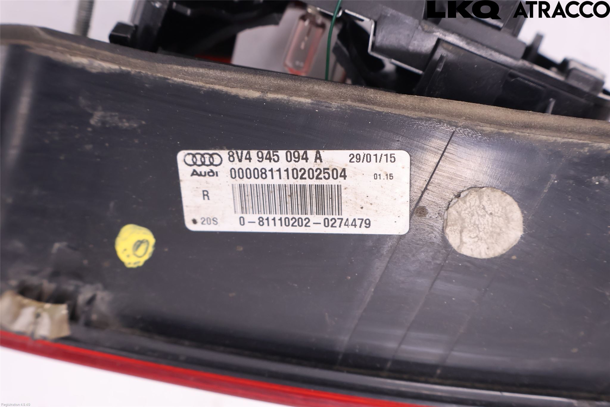Audi A3/S3 8V 13-20 Baklykt Høyre  På Luke(Indre)