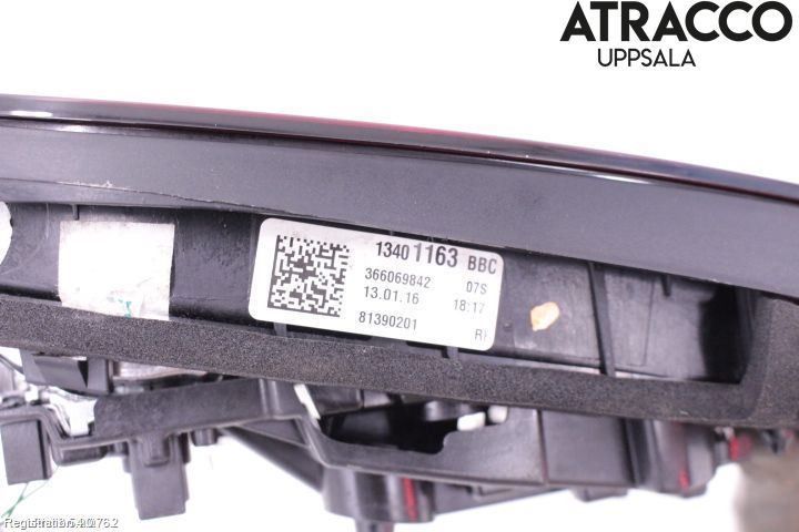 Opel ASTRA K 16-22 Baklykt Høyre  På Luke(Indre)