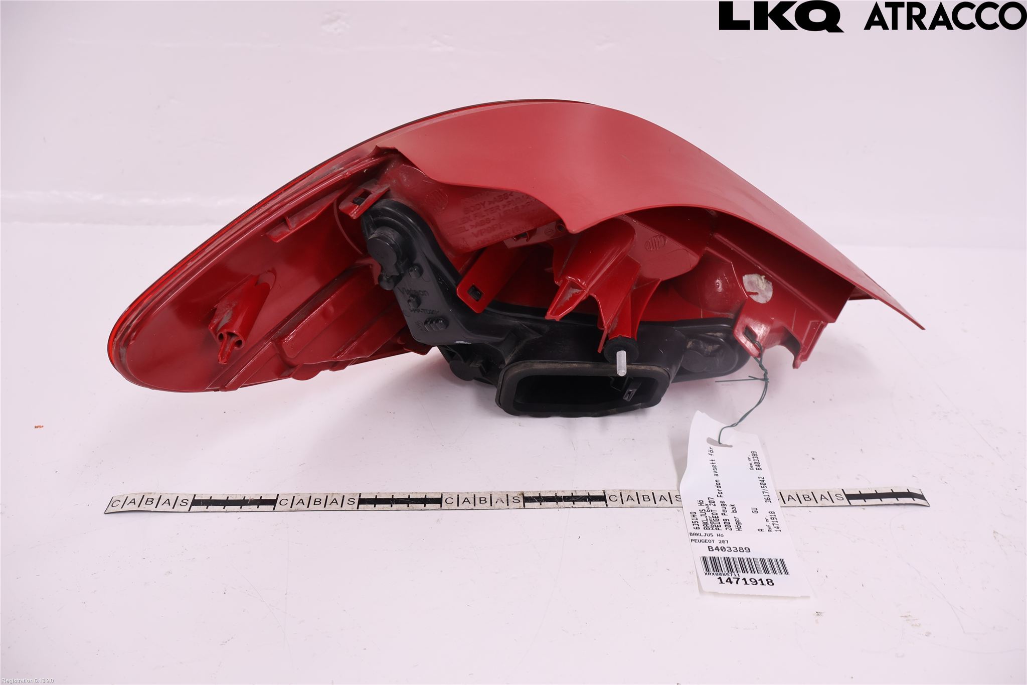 Peugeot 207 Baklykt Høyre