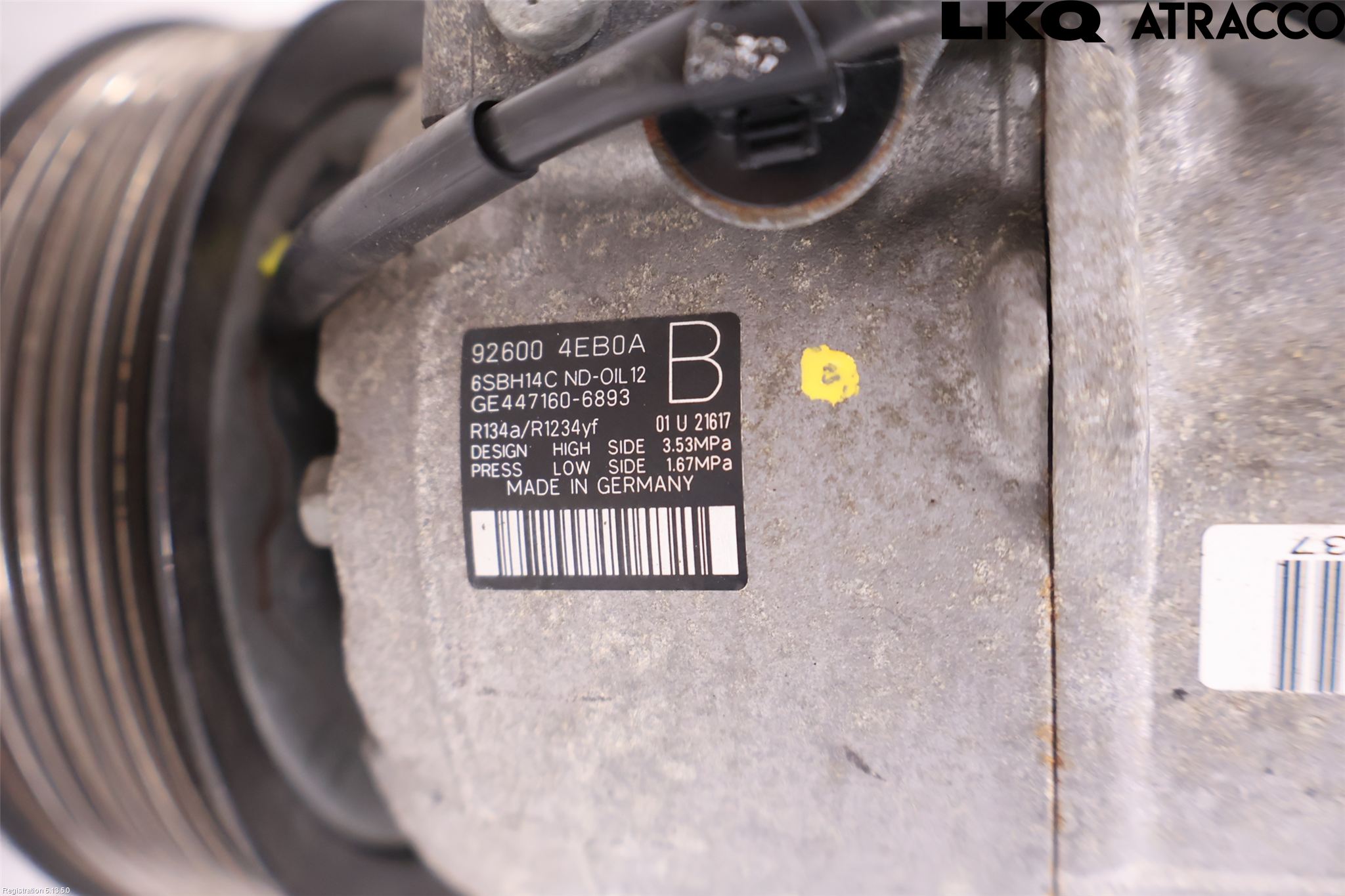 Nissan QASHQAI 14-17 Varme Ac Kompressor