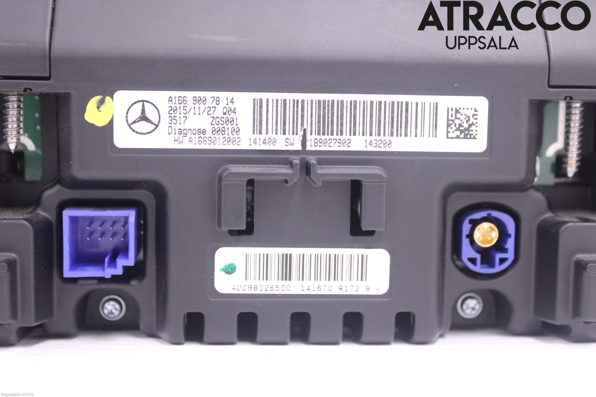 Mercedes-Benz MB ML/GLE-KLASS (W166) 12-18 Instr Skjerm Dvd-Gps-Ac-Tlf