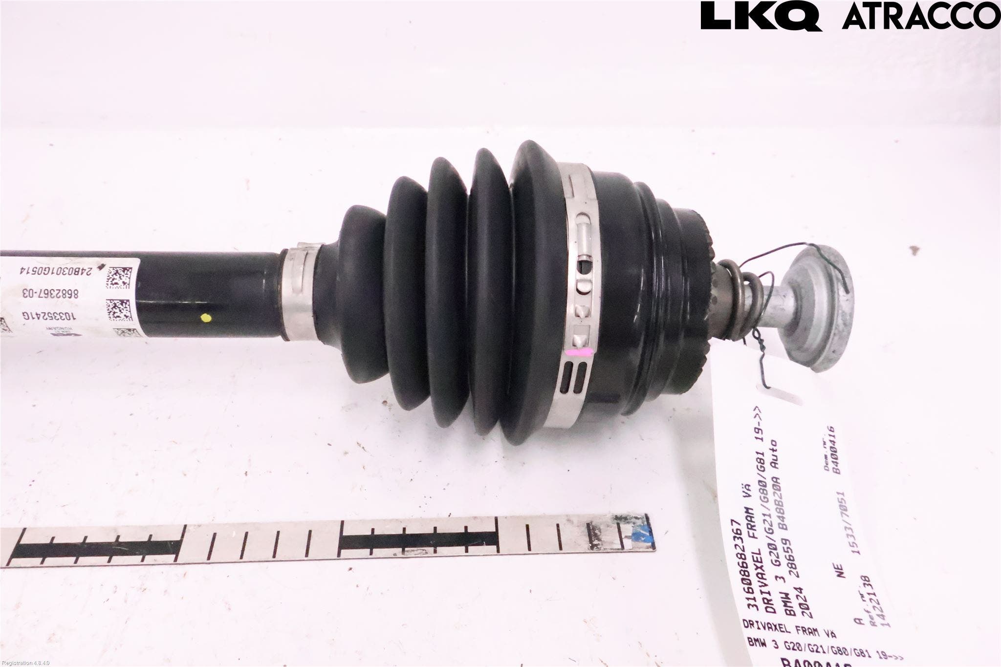 BMW 3 G20/G21/G80/G81 19- Drivaksel Foran Kompl Venstre