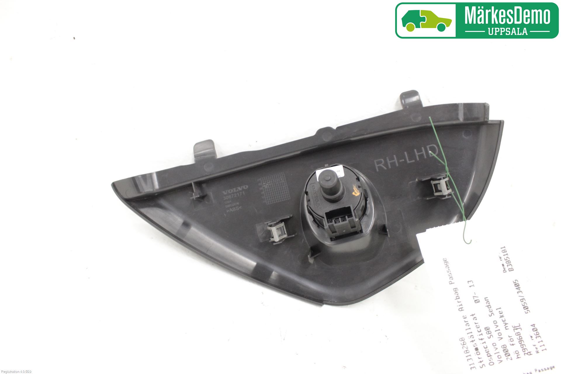 Volvo S80 07-13 Bryter Airbag Passasjerside