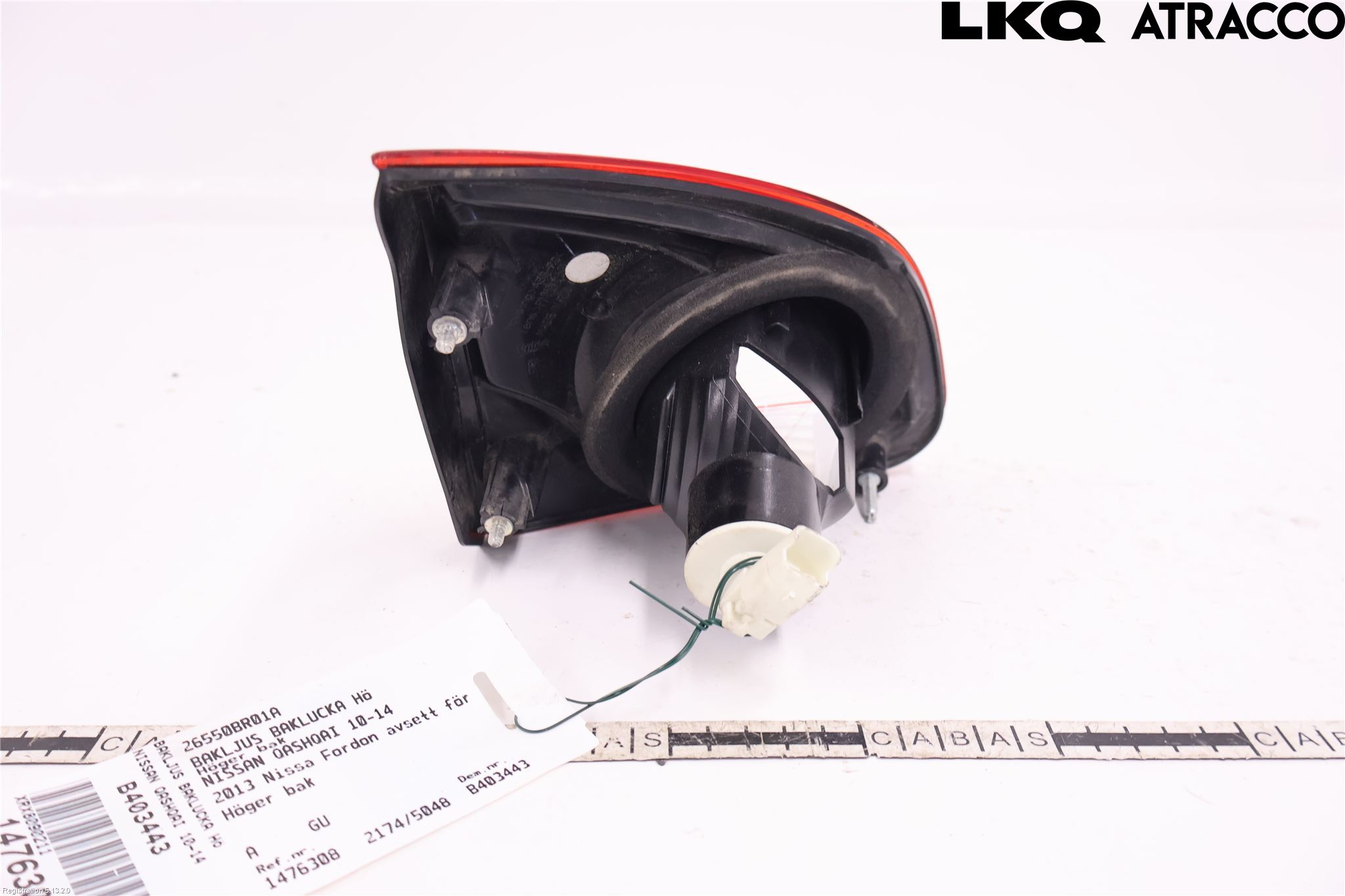 Nissan QASHQAI 10-14 Baklykt Høyre  På Luke(Indre)
