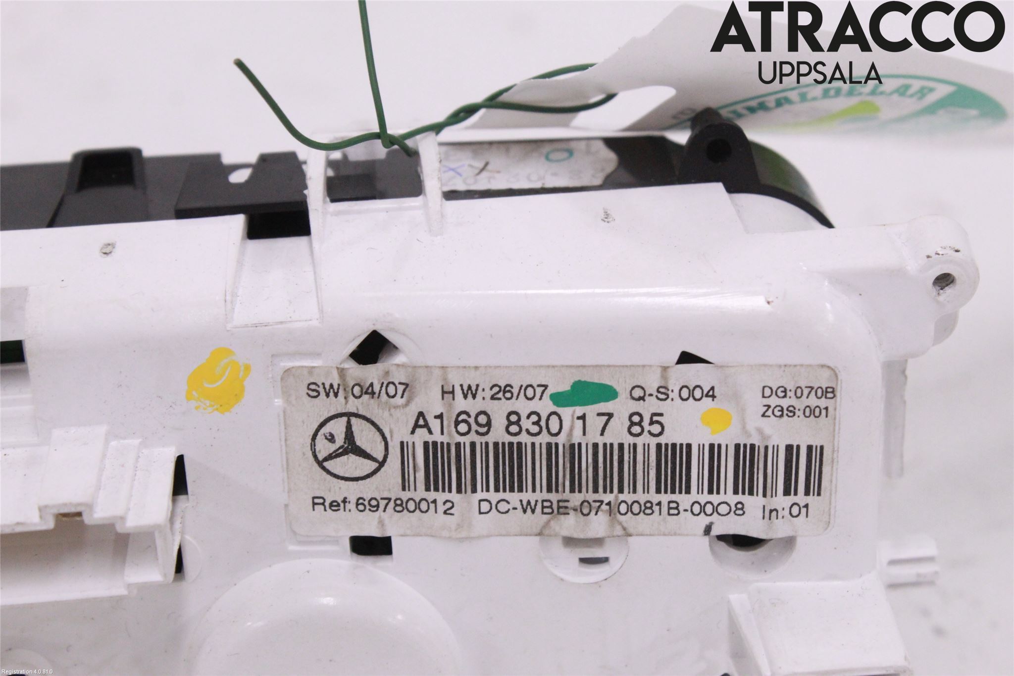 Mercedes-Benz MB B-KLASS (W245) 05-12 Varme Ac Betjening-Display