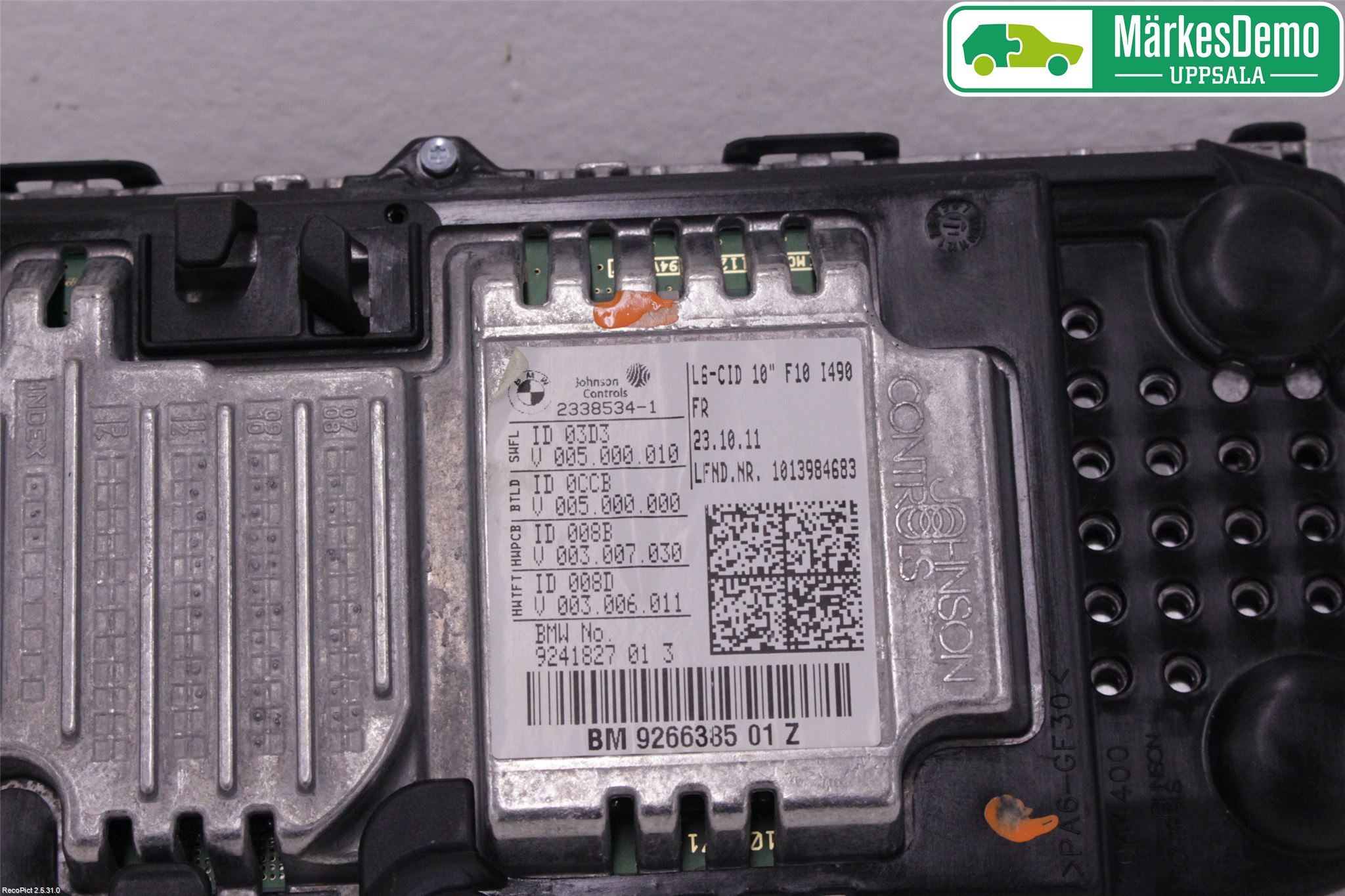 BMW 5 F10/F11/F18 09-17 Instr Skjerm Dvd-Gps-Ac-Tlf