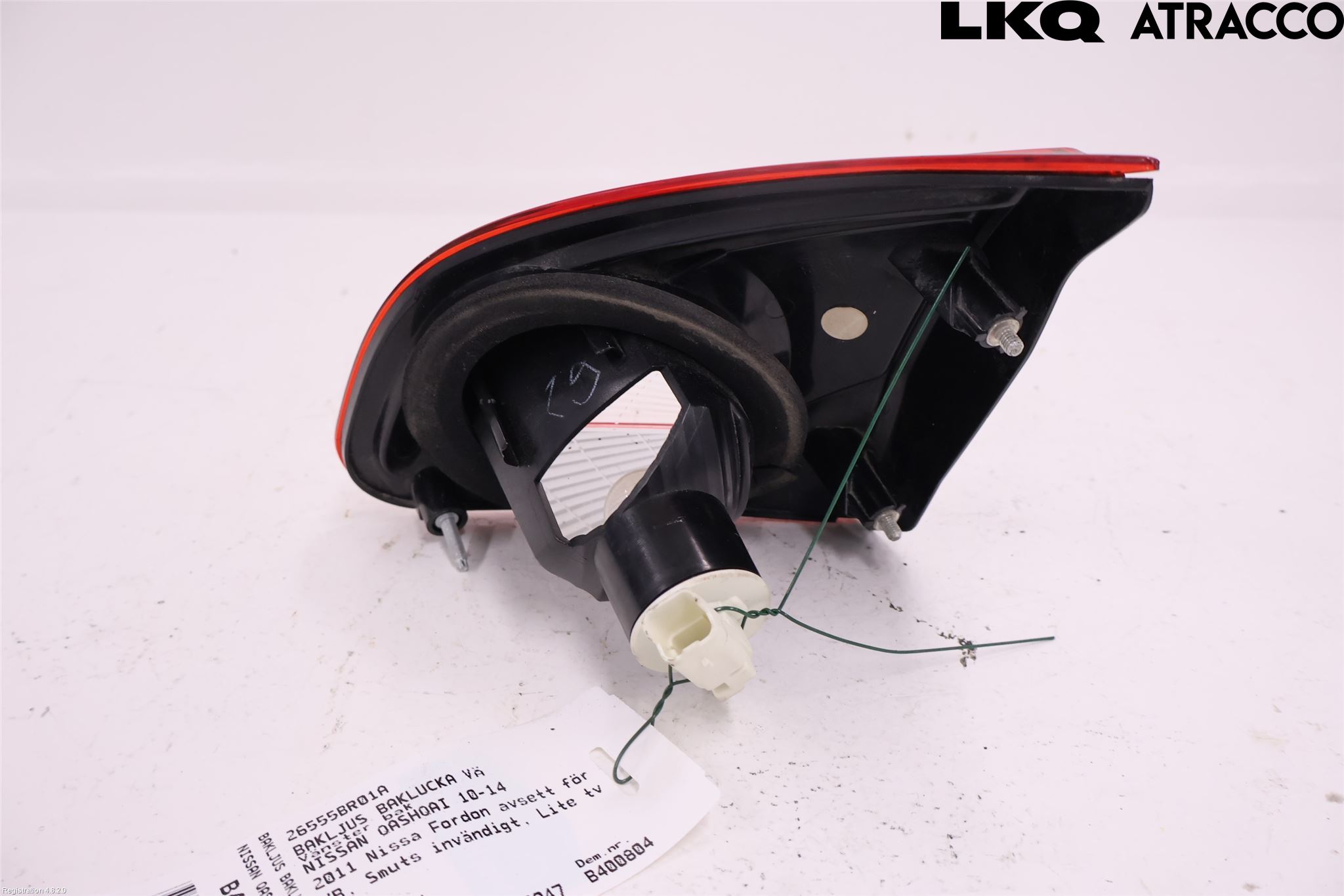 Nissan QASHQAI 10-14 Baklykt Venstre  På Luke(Indre