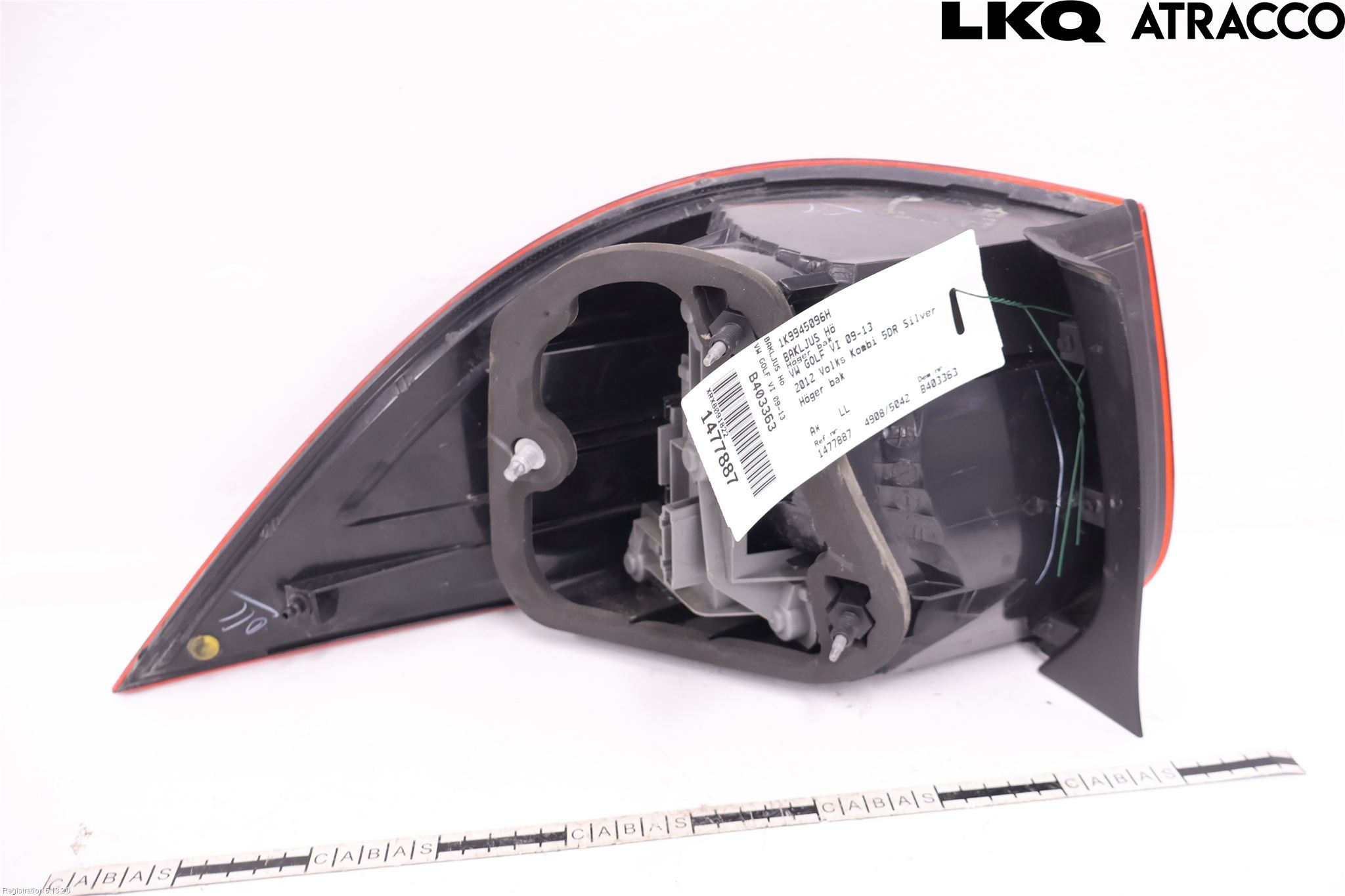 Volkswagen VW GOLF VI 09-13 Baklykt Høyre