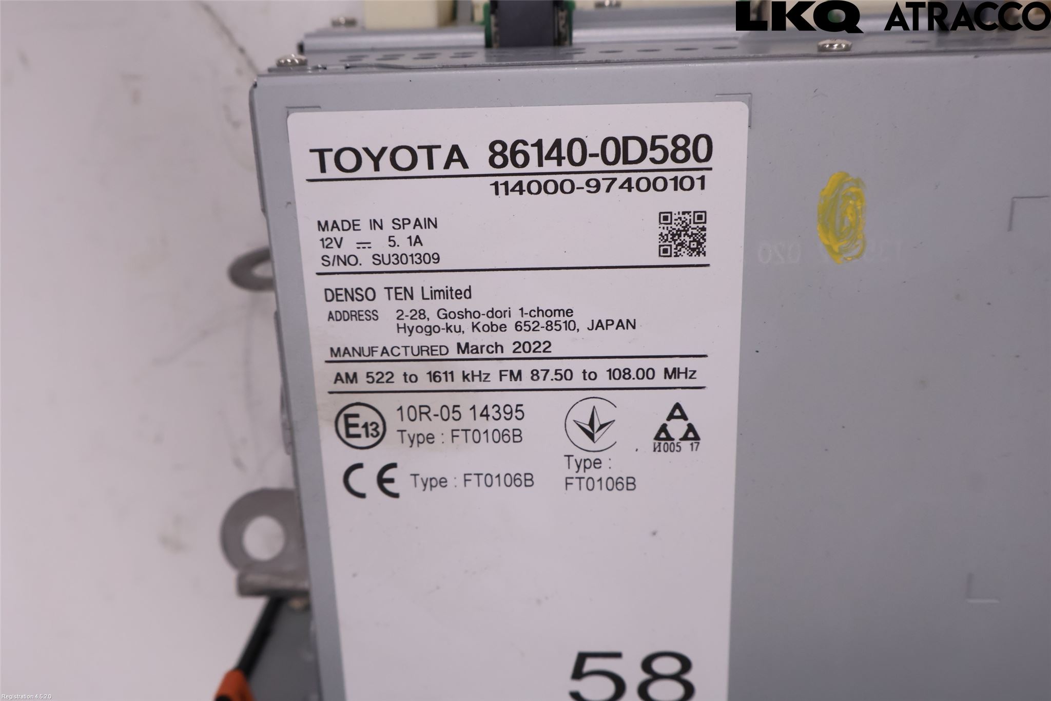 Toyota YARIS XP21 20- Stereo Radio Med Cd