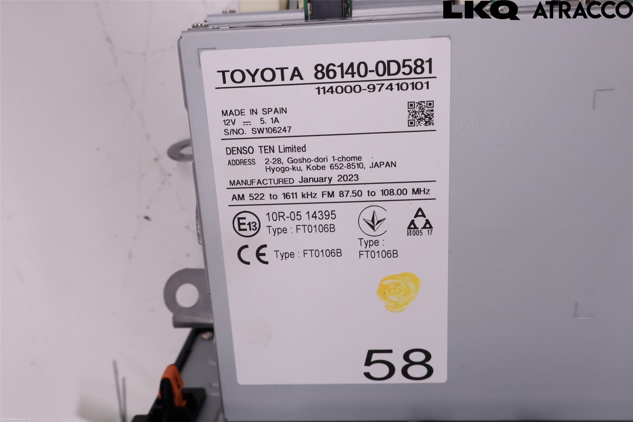 Toyota YARIS XP21 20- Stereo Radio Med Cd