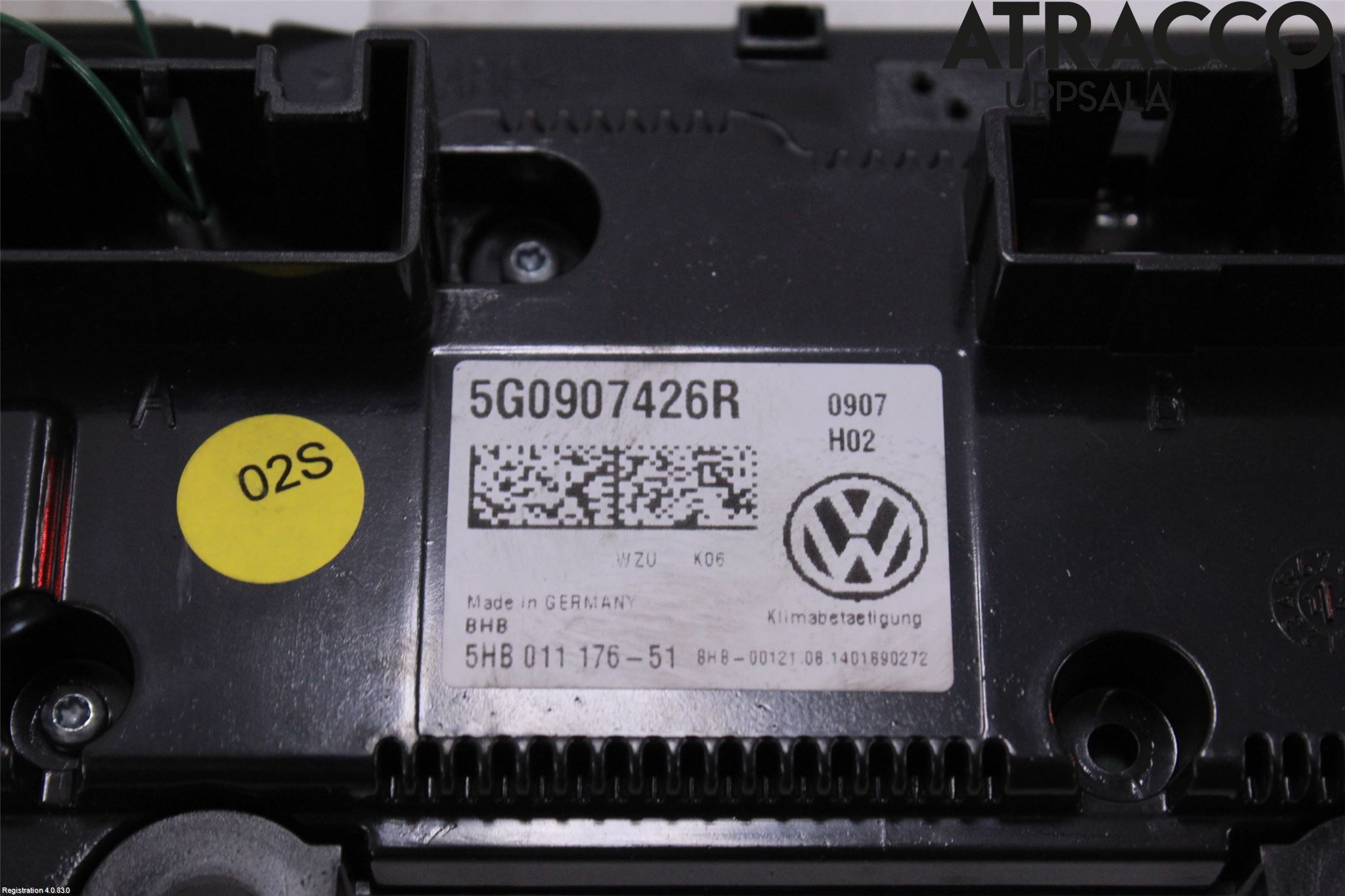 Volkswagen VW GOLF / E-GOLF VII 13-20 Varme Ac Betjening-Display