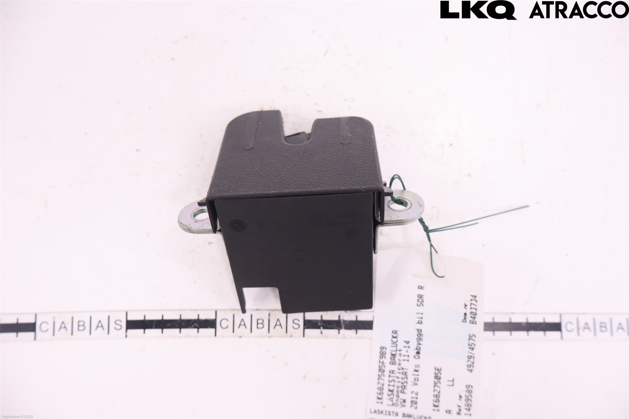 Volkswagen VW PASSAT 11-14 Bakluke-Lokk Låsekasse
