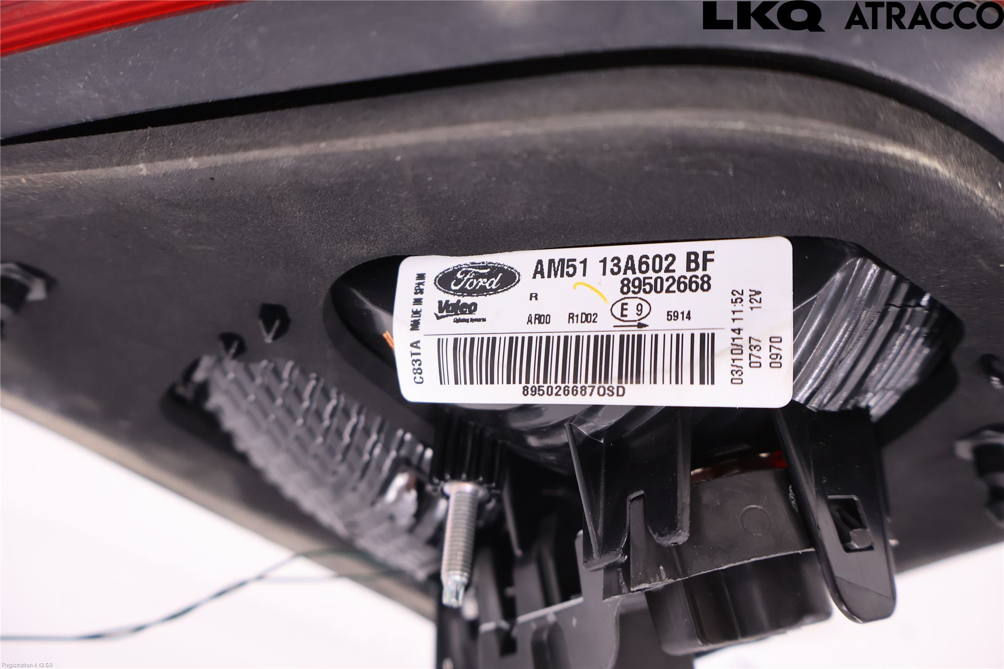 Ford C-MAX II  11-14 Baklykt Høyre  På Luke(Indre)