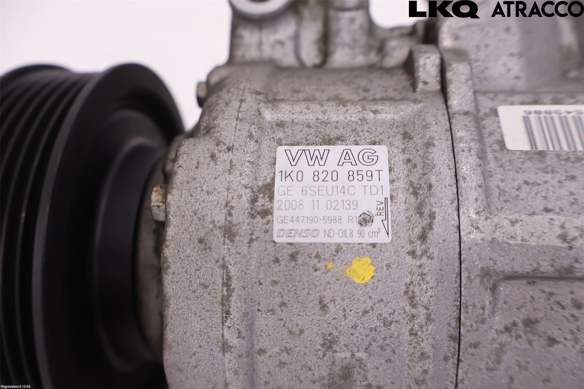 Volkswagen VW GOLF VI 09-13 Varme Ac Kompressor