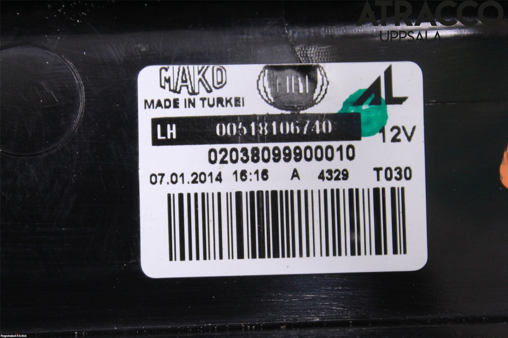 Fiat DOBLO CARGO Baklykt Venstre