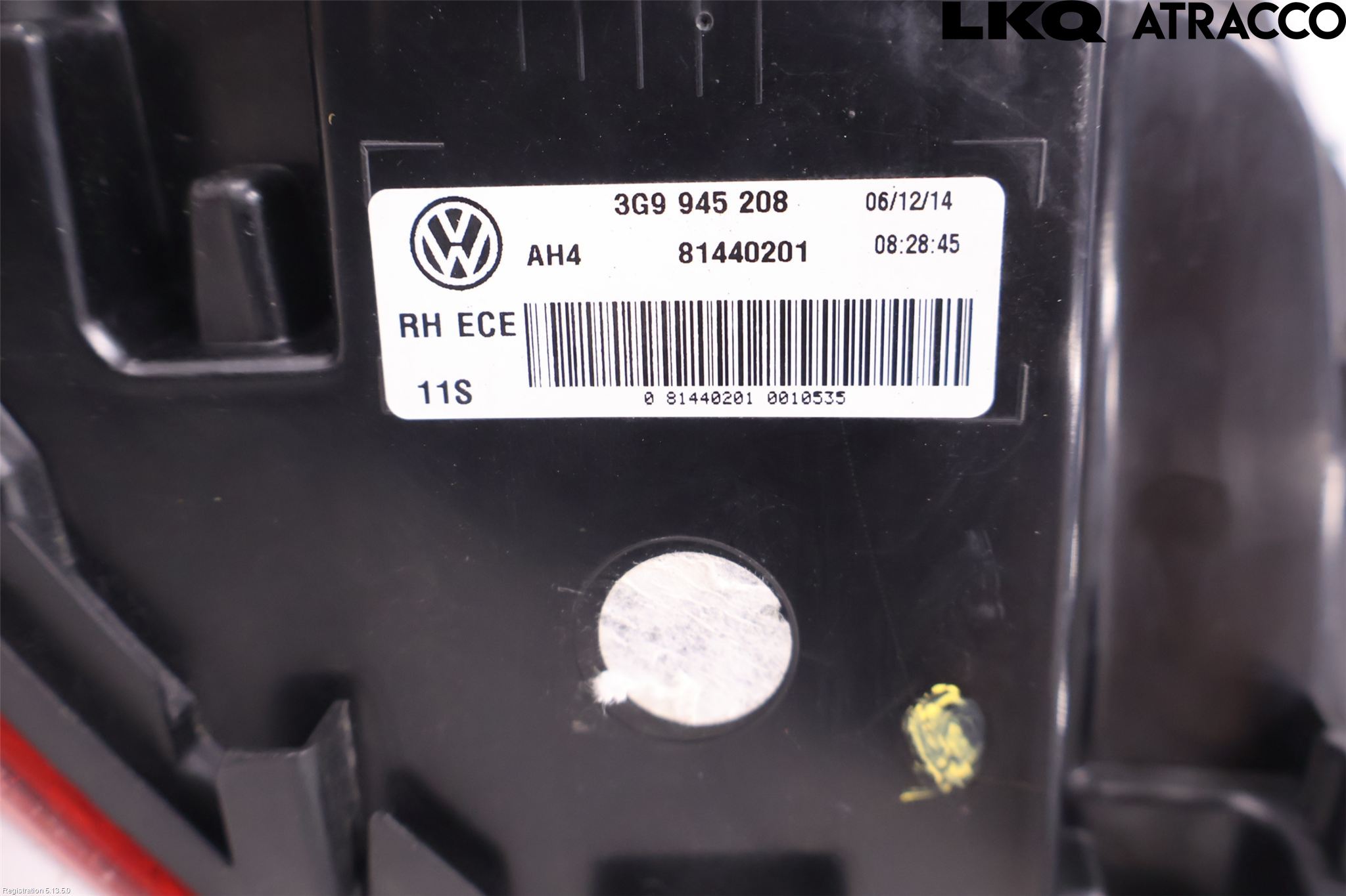 Volkswagen VW PASSAT 15-19 Baklykt Høyre