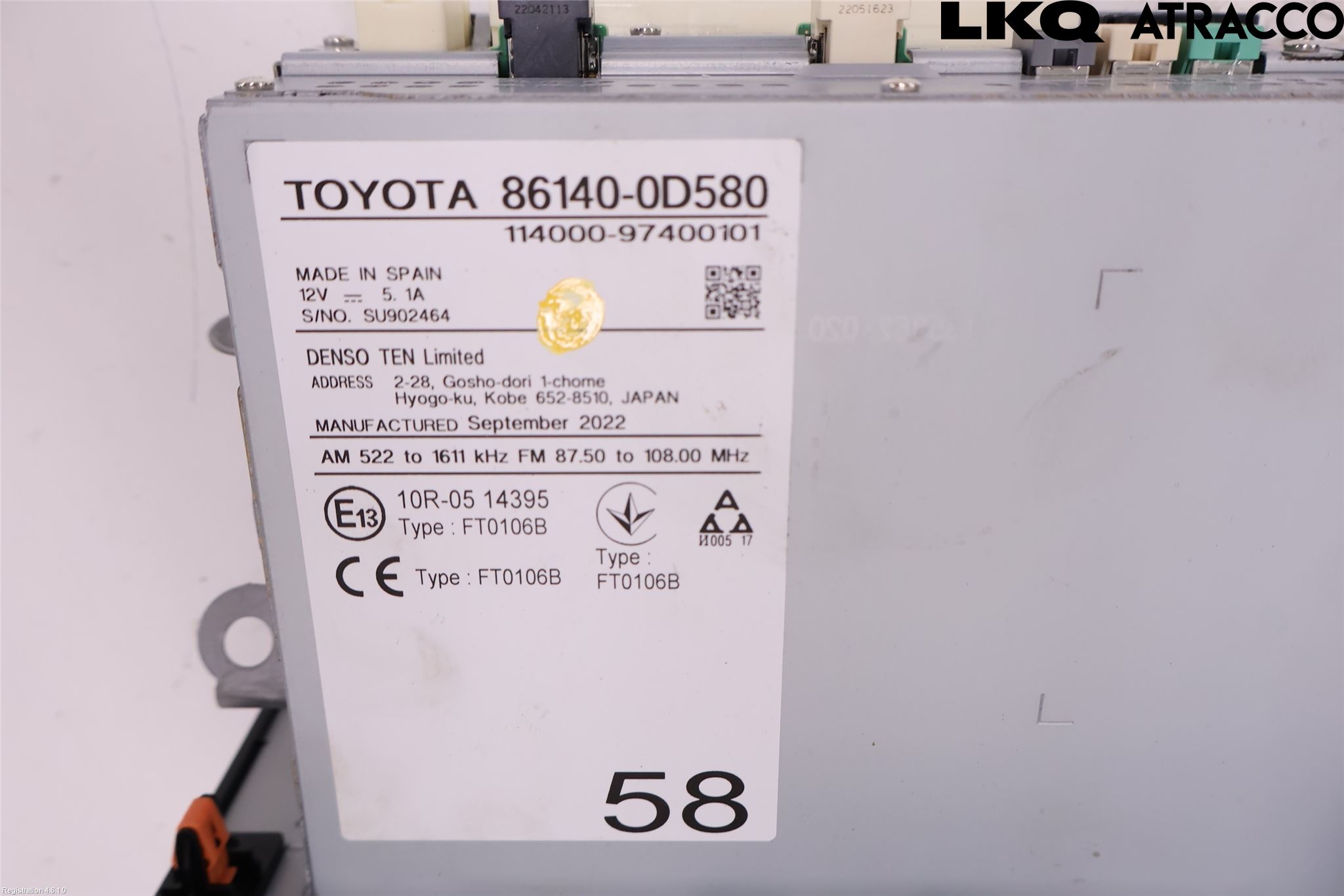 Toyota YARIS XP21 20- Stereo Radio Med Cd