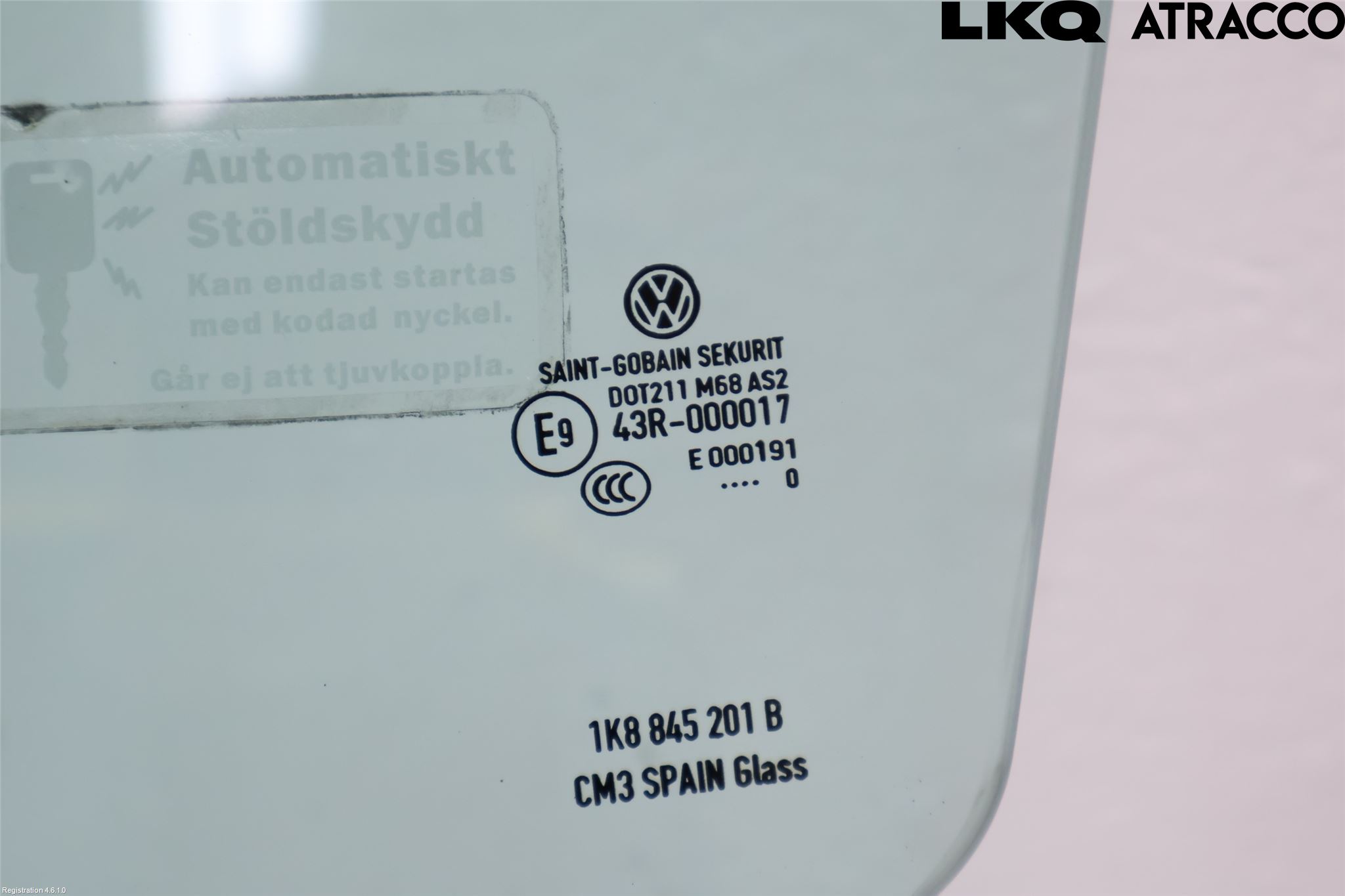 Volkswagen VW SCIROCCO 09-17 Dørrute Foran Venstre 4 Dørs