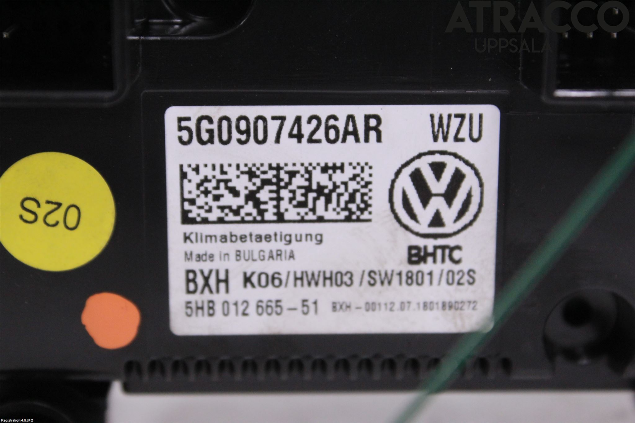 Volkswagen VW GOLF / E-GOLF VII 13-20 Varme Ac Betjening-Display
