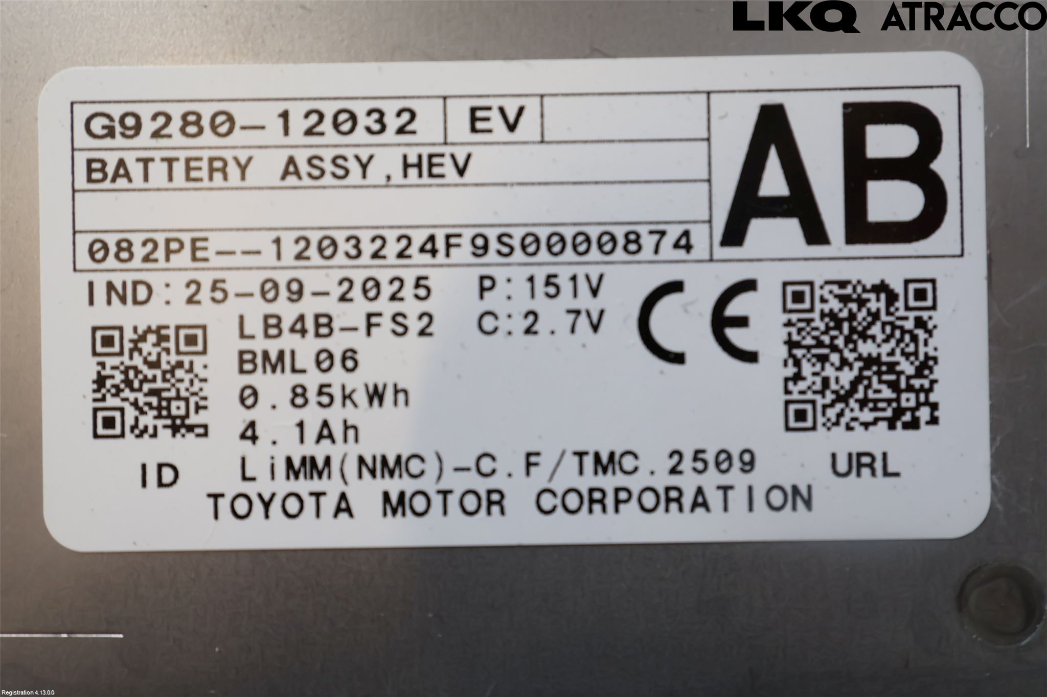 Toyota COROLLA CROSS XG10 22- Hybrid Batteri
