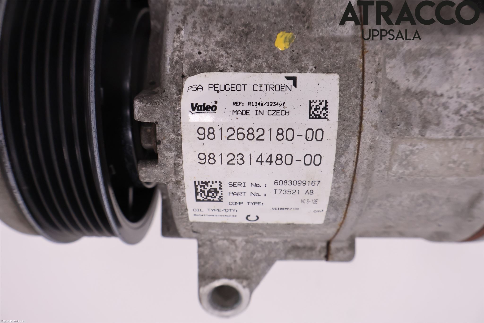 Citroen C4 GRAND PICASSO 14-18 Varme Ac Kompressor