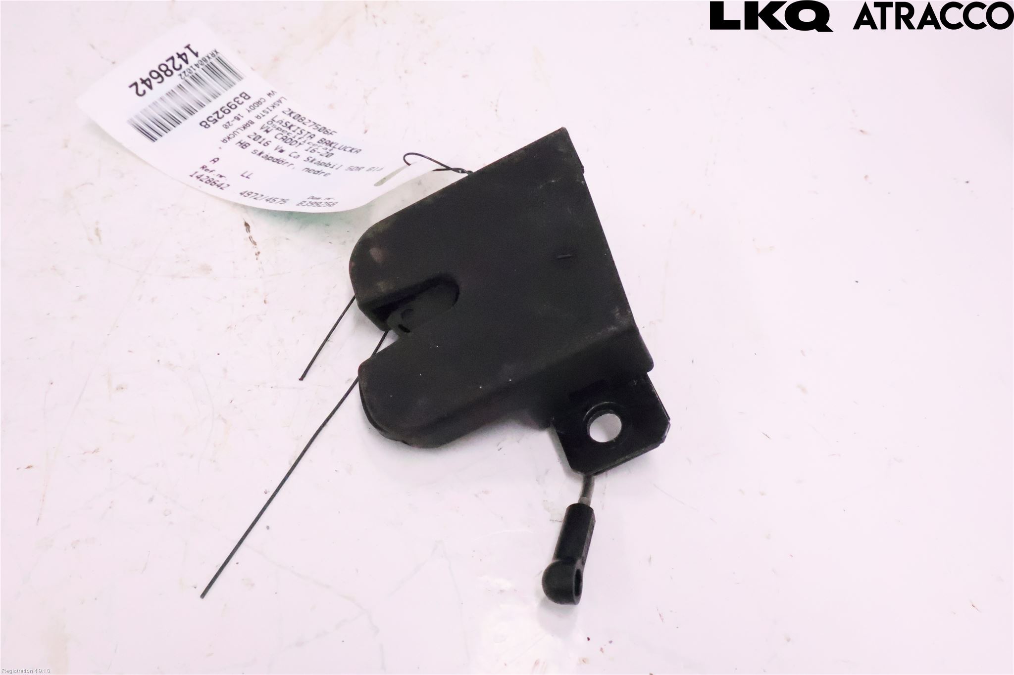 Volkswagen VW CADDY 16-20 Bakluke-Lokk Låsekasse