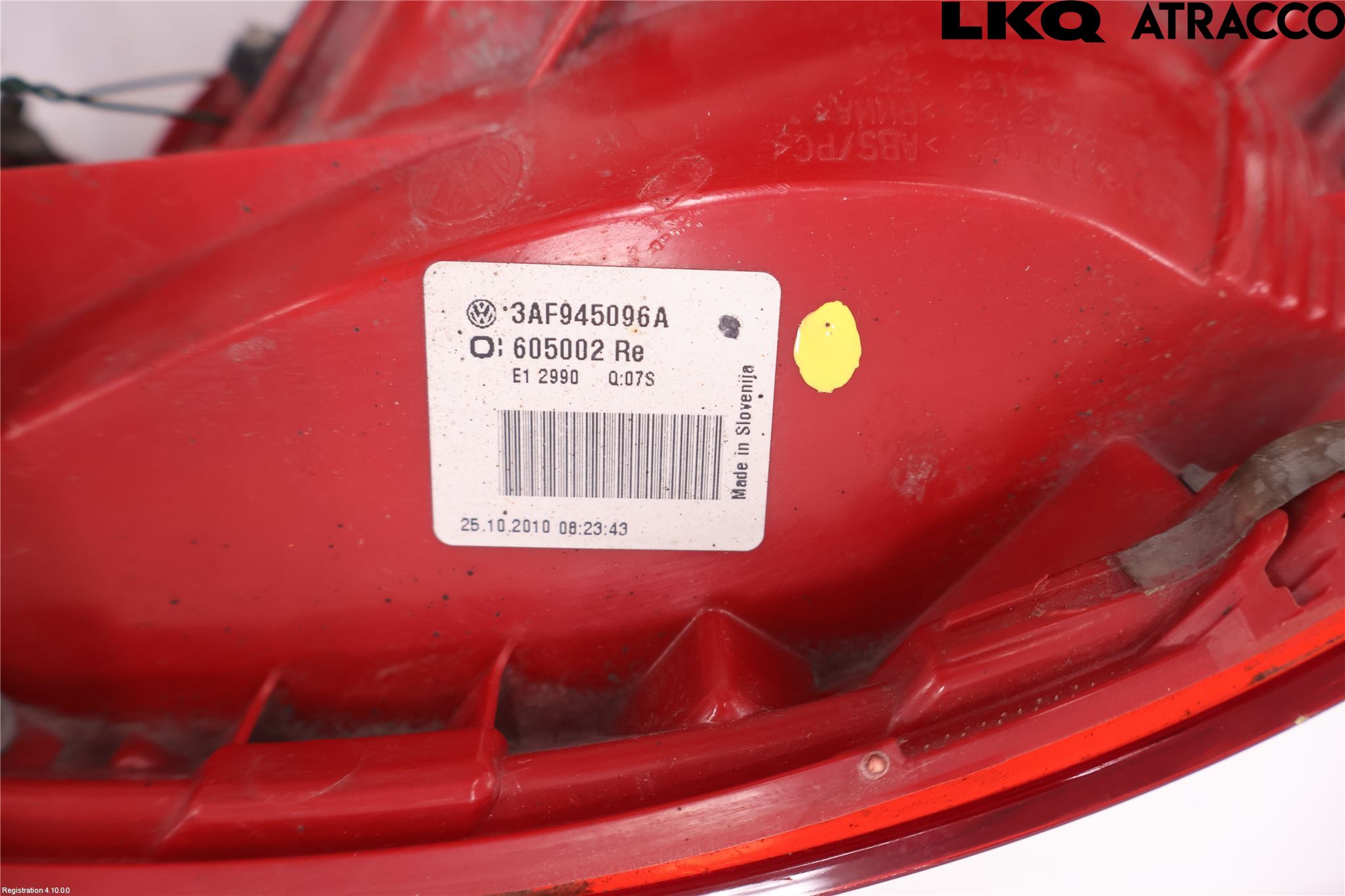 Volkswagen VW PASSAT 11-14 Baklykt Høyre