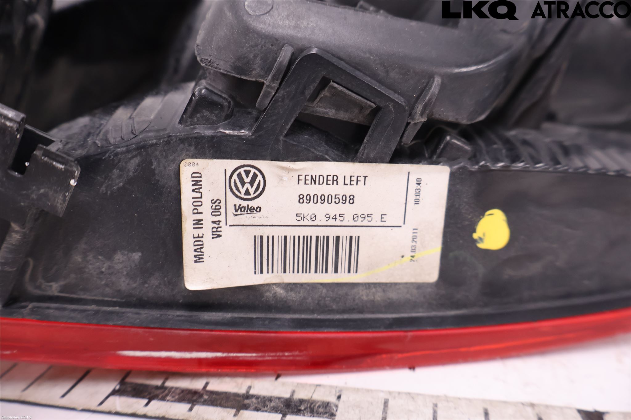Volkswagen VW GOLF VI 09-13 Baklykt Venstre