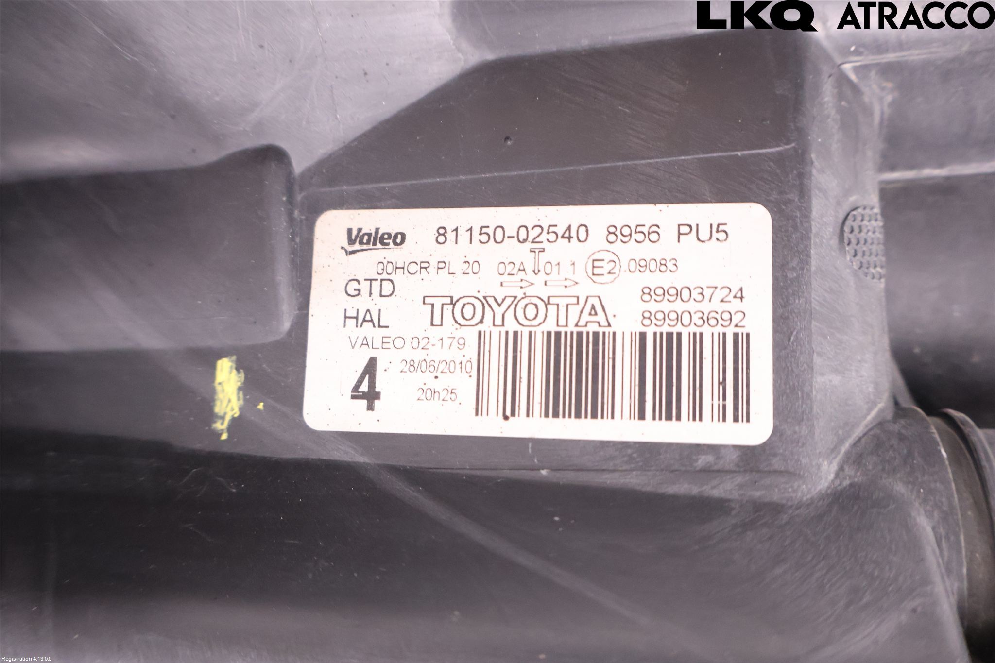 Toyota AURIS 10-12 Frontlykt Venstre