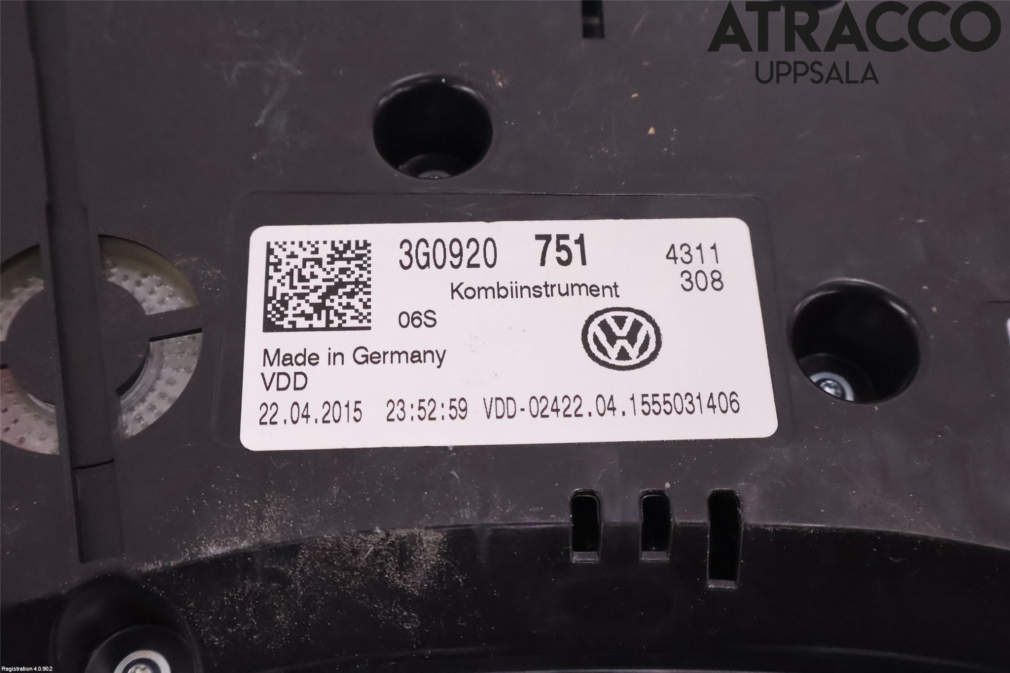 Volkswagen VW PASSAT 15-19 Instr Speedometer
