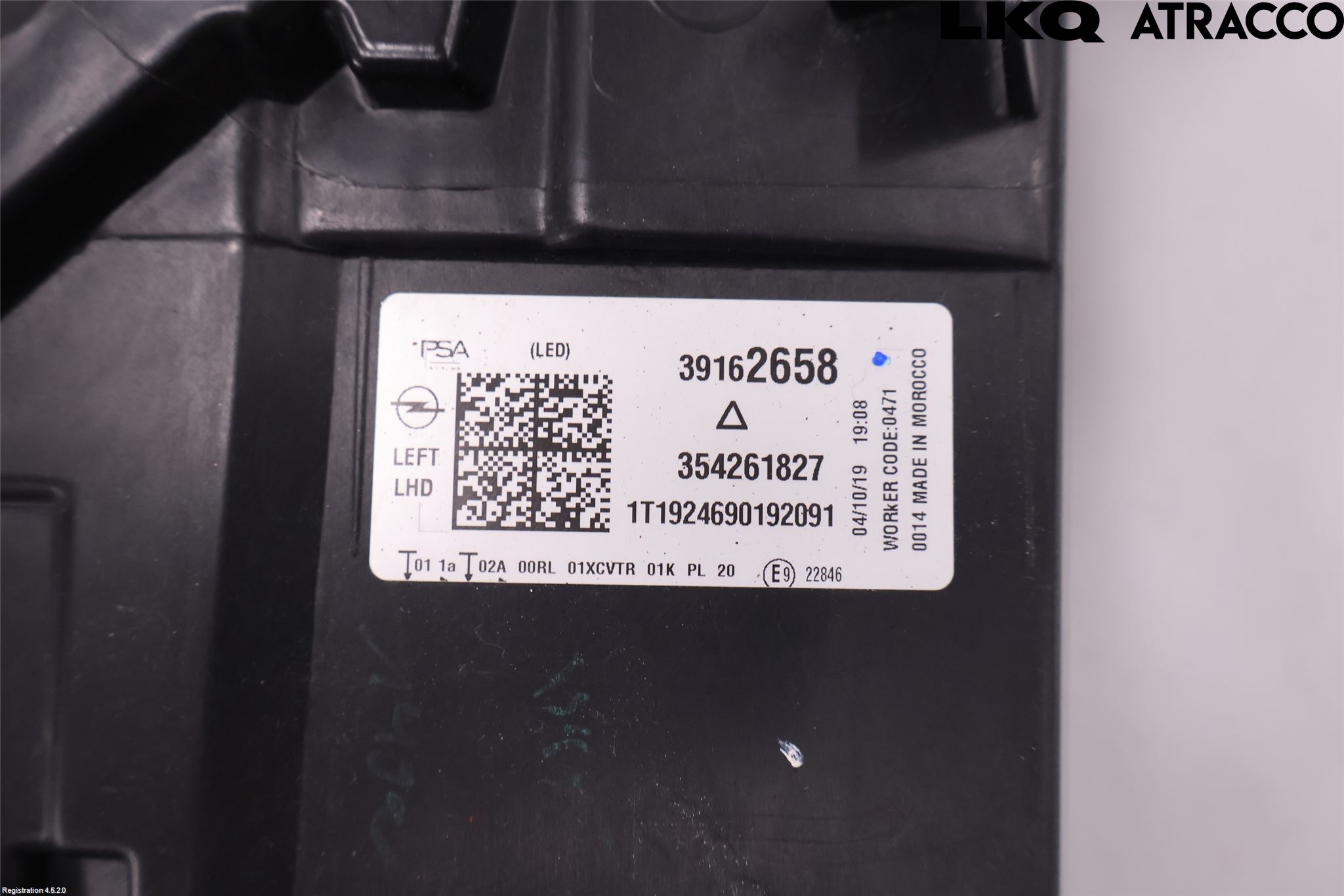 Opel CORSA F, CORSA-E 20- Frontlykt Venstre